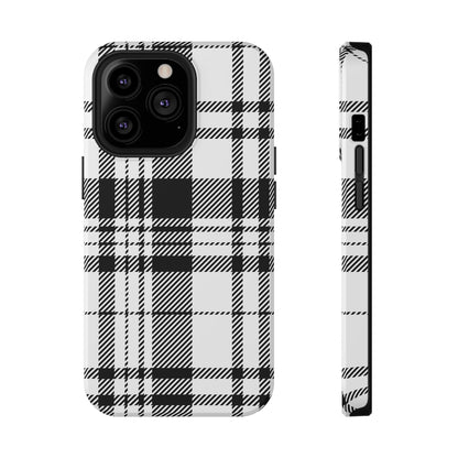Black Plaid iPhone Case