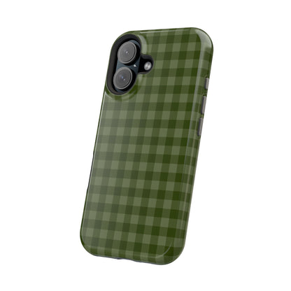Green Gingham iPhone Case