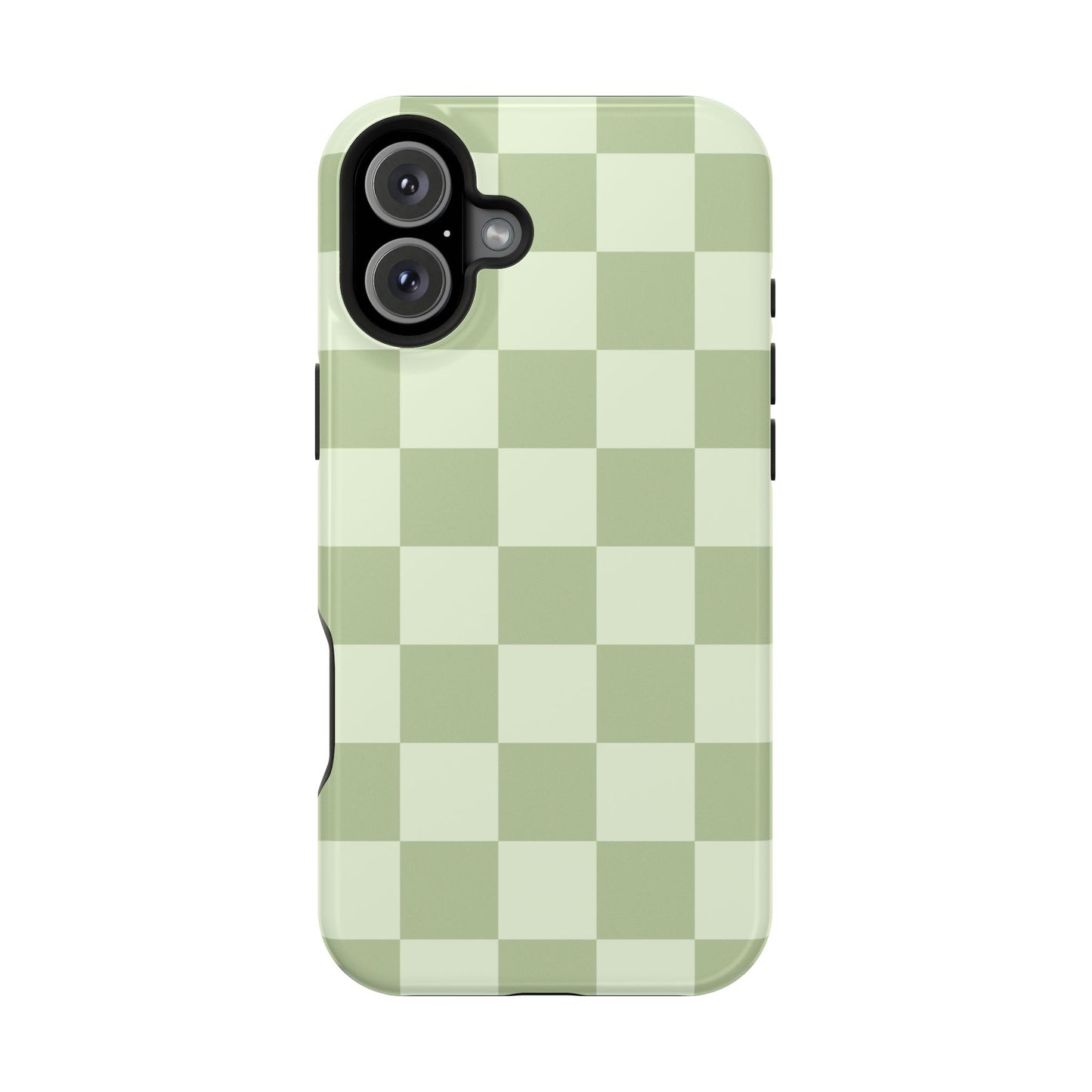 Green & Light Green Checkered iPhone Case