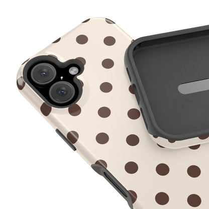 Brown Polka Dots iPhone Case