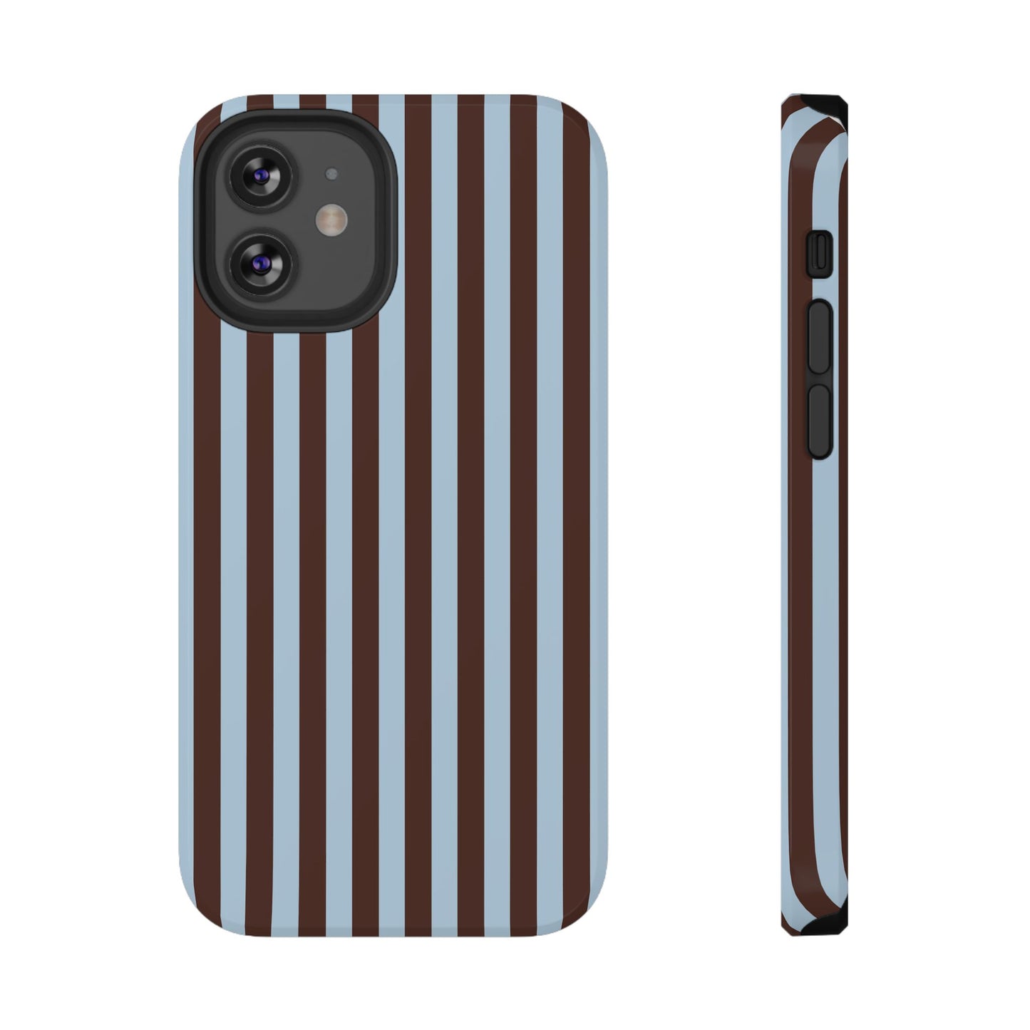 Blue Latte Stripes iPhone Case