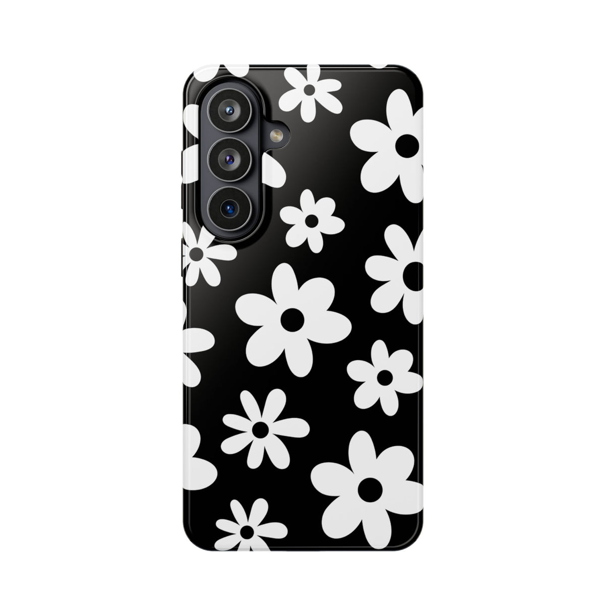 Black Flower Power Samsung Case