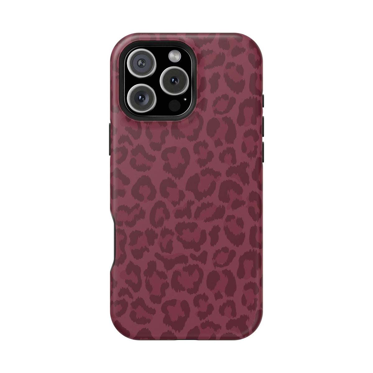Burgundy Leopard iPhone Case