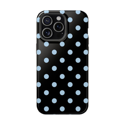 Blue Velvet Polka Dots iPhone Case