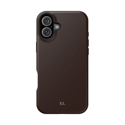 Custom Initials Mocha iPhone Case