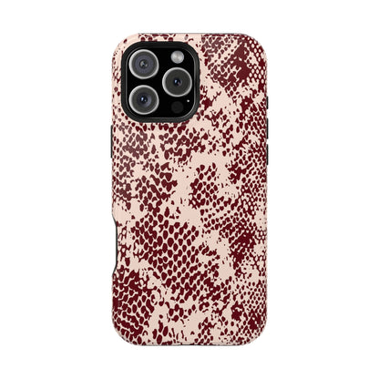 Burgundy Snake iPhone Case
