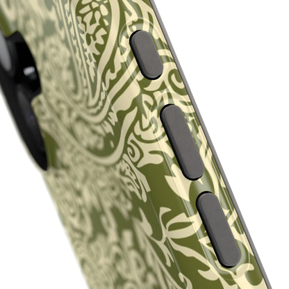Olive Paisley iPhone Case