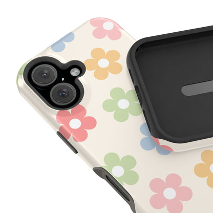 Preppy Retro Flowers iPhone Case