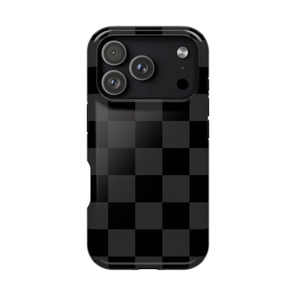 Black Checkered iPhone Case