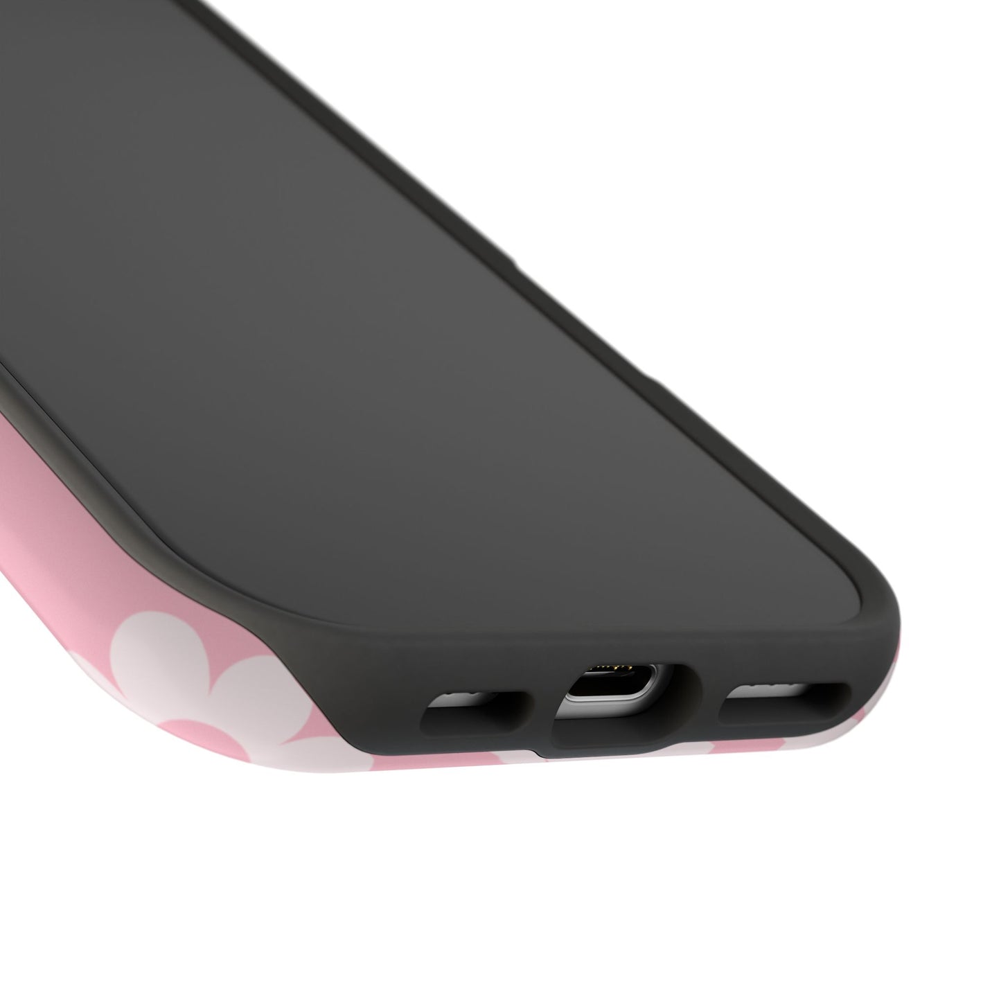 Pink Retro Flowers iPhone Case