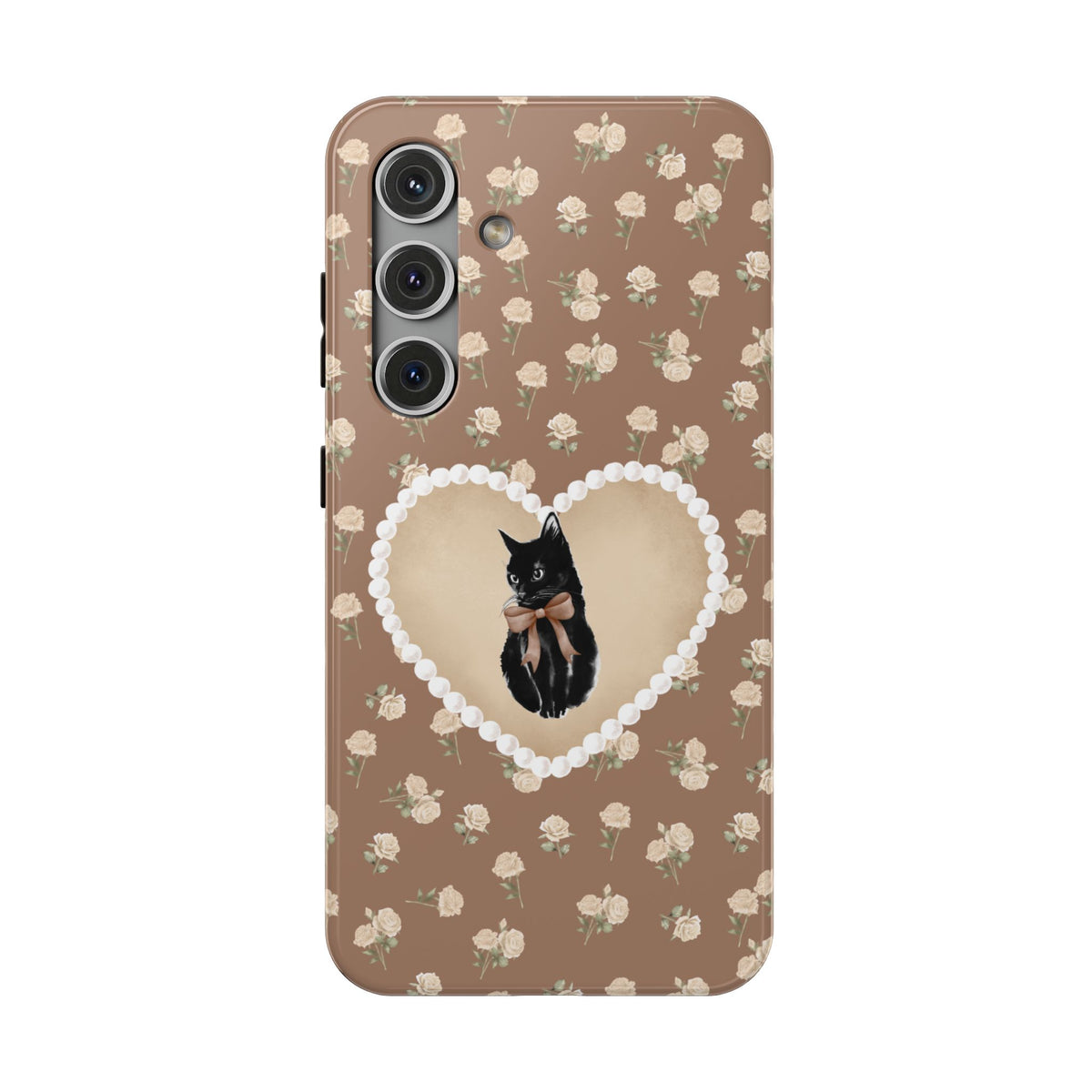 Brown Féline Roses Samsung Case