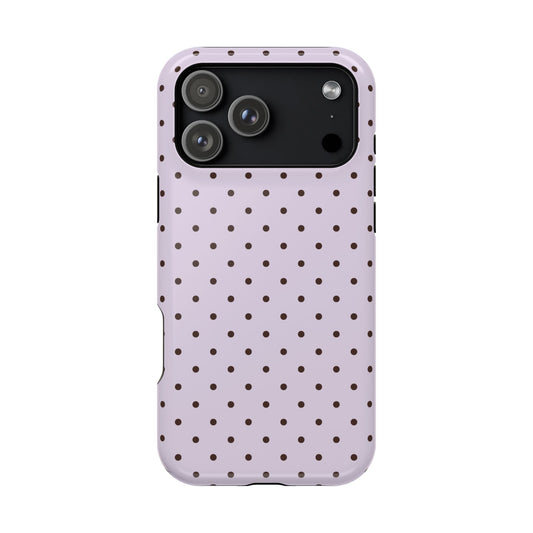 Berry Mocha Mini Dots iPhone Case