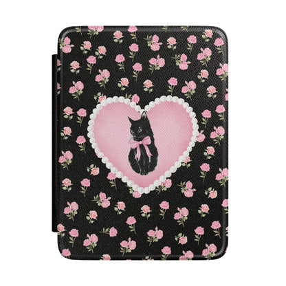 Black Féline Roses Kindle Case