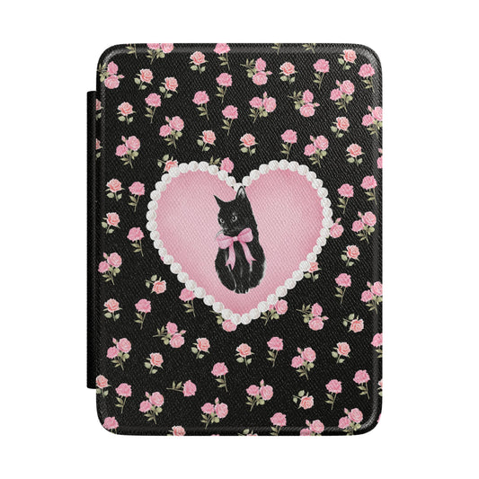 Black Féline Roses Kindle Case