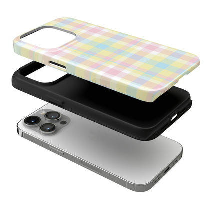 Buttercream Plaid iPhone Case