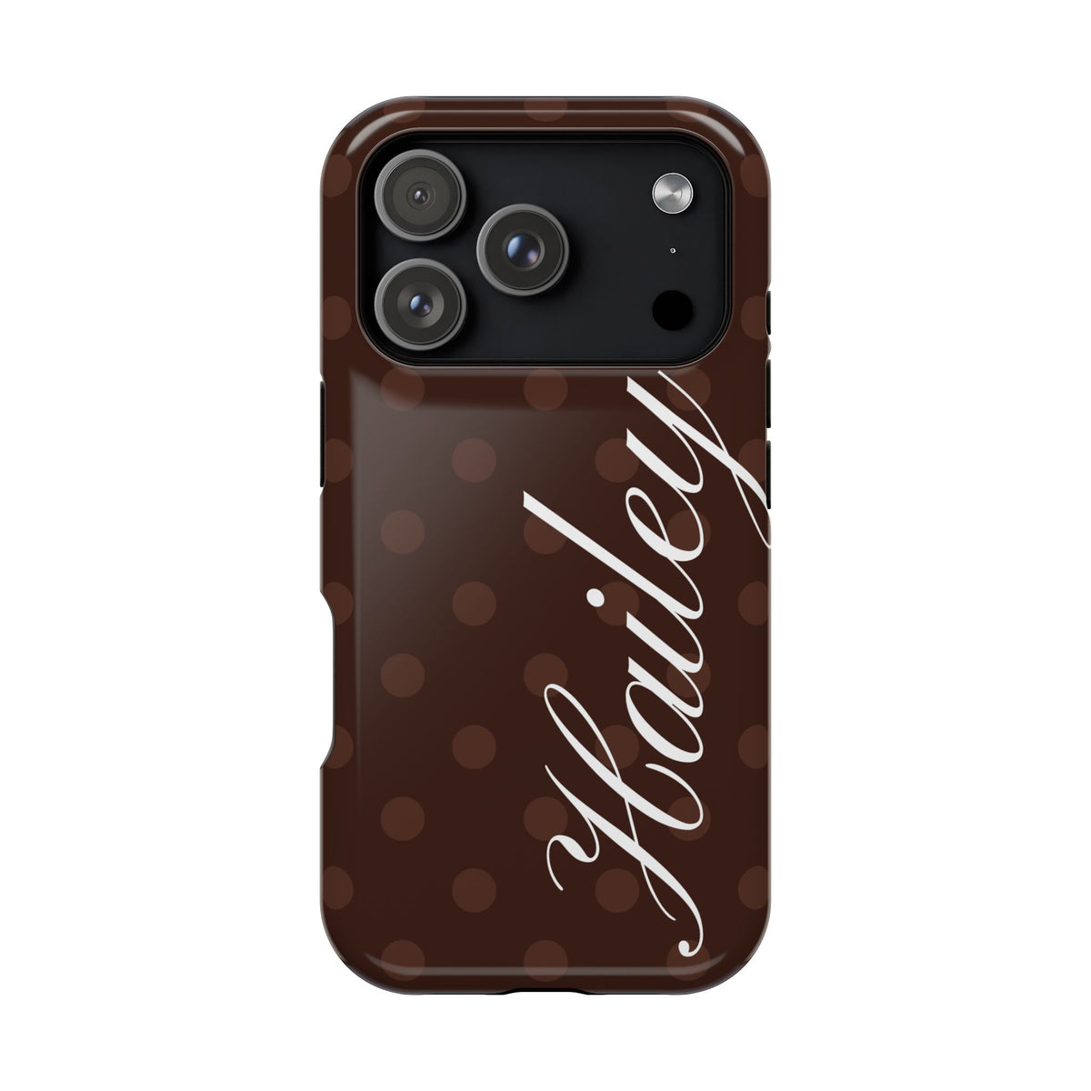 Custom Mocha Polka Dots iPhone Case