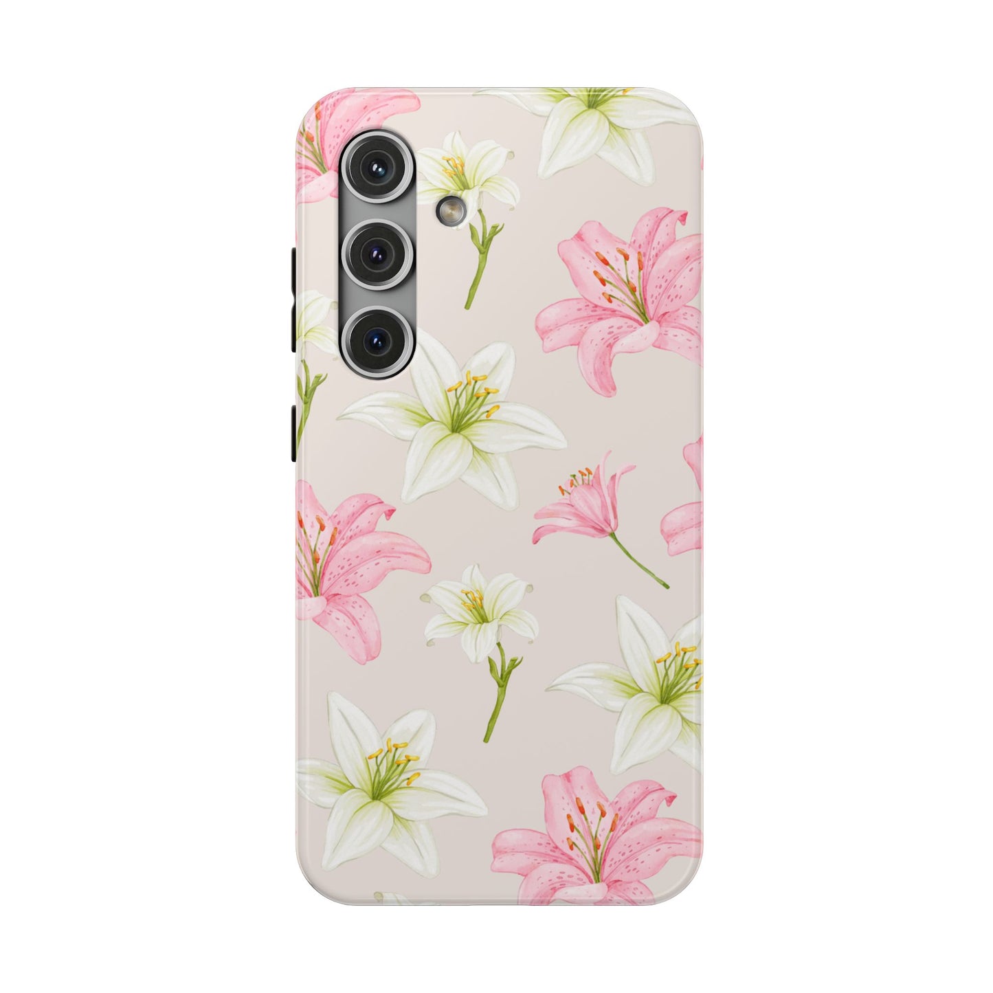 Beige Tiger Lily Samsung Case
