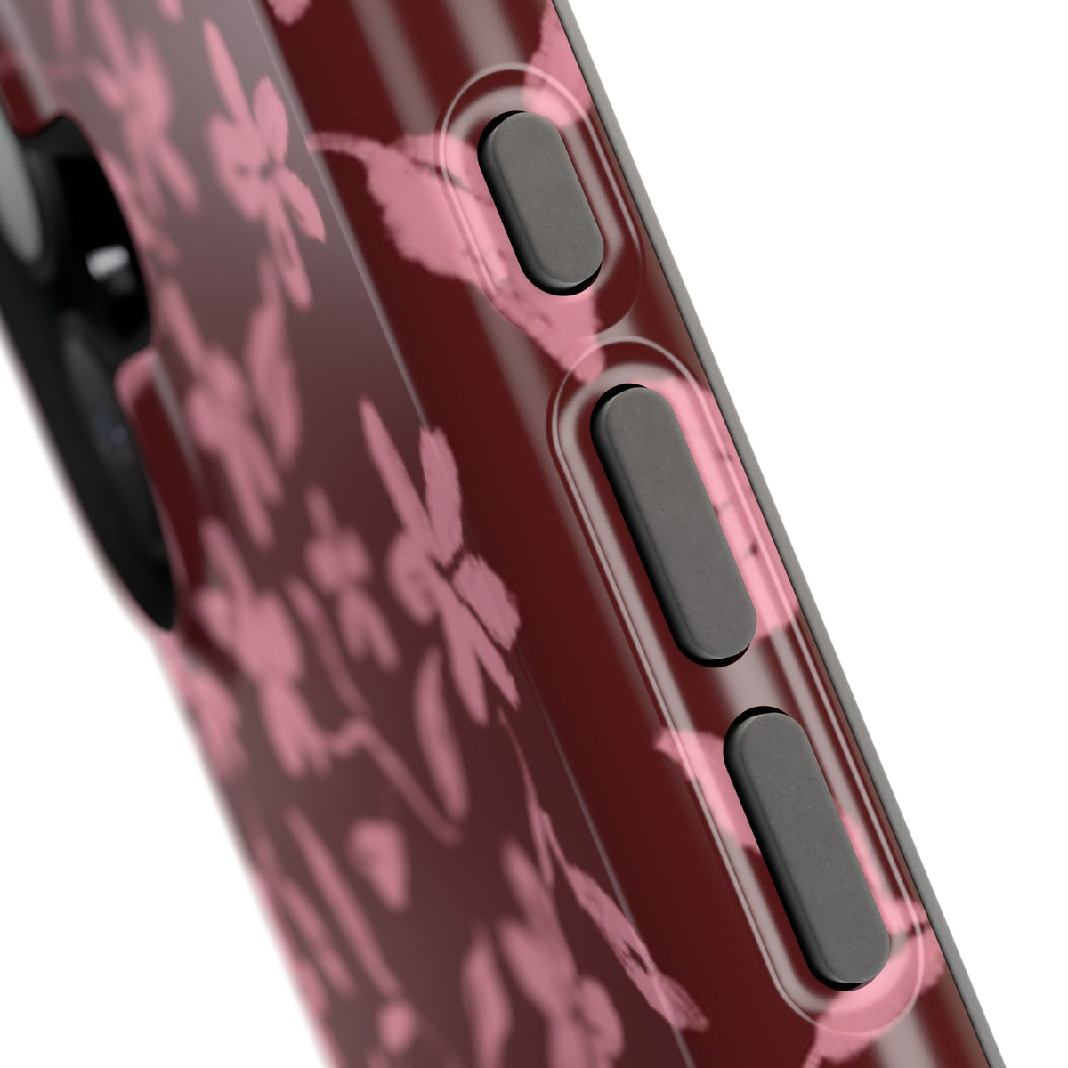 Burgundy Petals iPhone Case