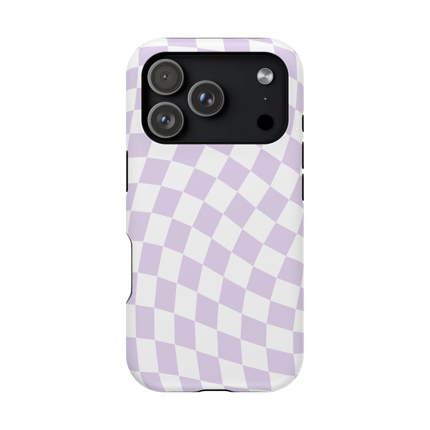 Purple Wavy Checkered iPhone Case
