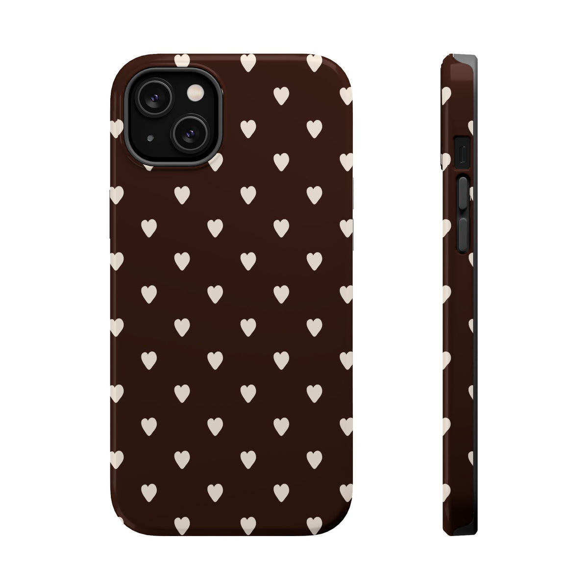 Mocha Hearts iPhone Case