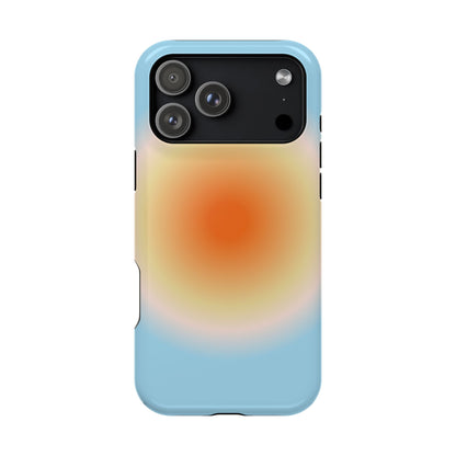 Orange & Blue Aura iPhone Case