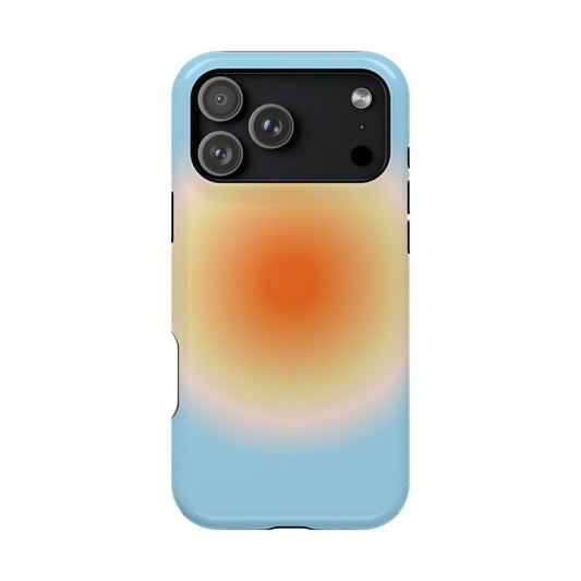 Orange & Blue Aura iPhone Case
