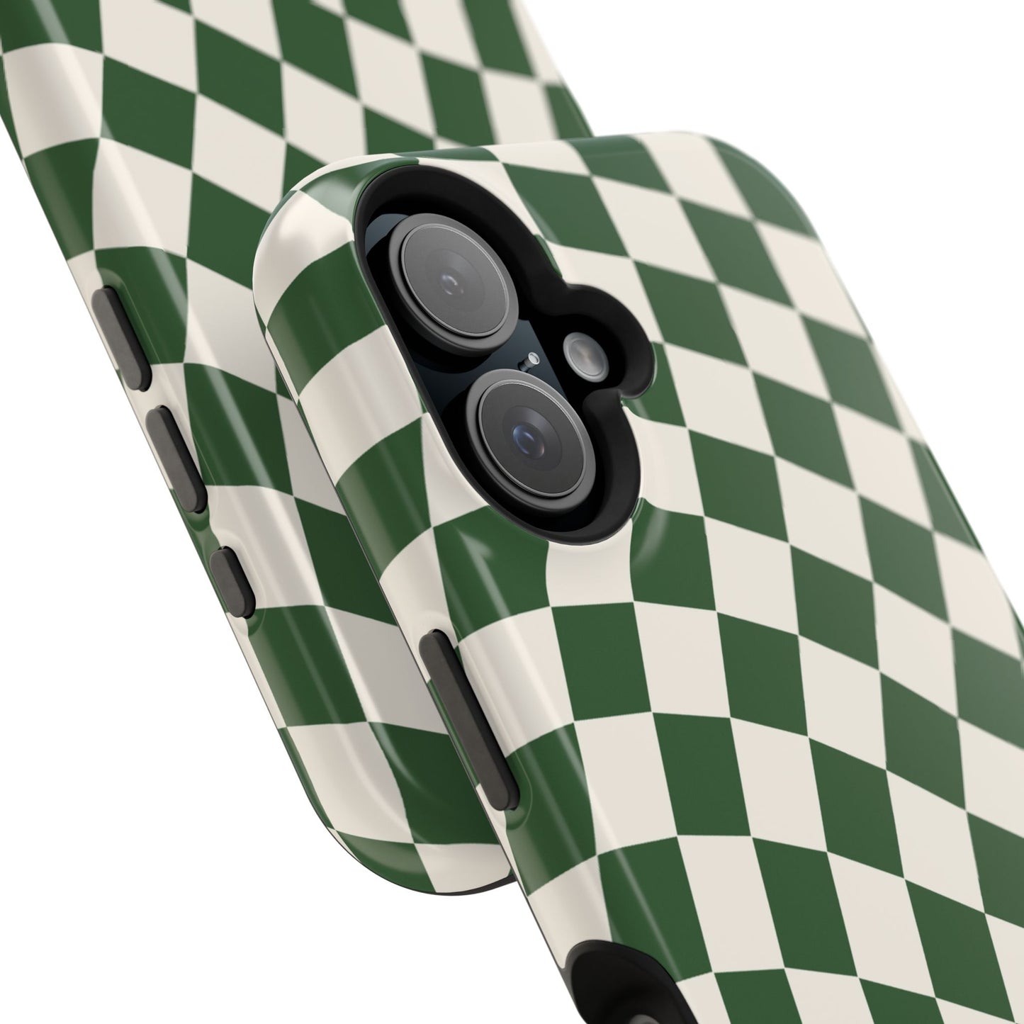 Green Wavy Checkered iPhone Case