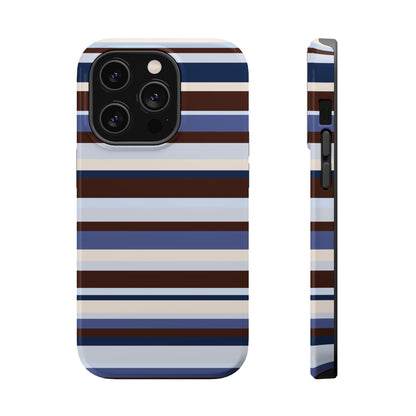 Blueberry Mocha Stripes iPhone Case