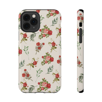 Red Vintage Roses iPhone Case