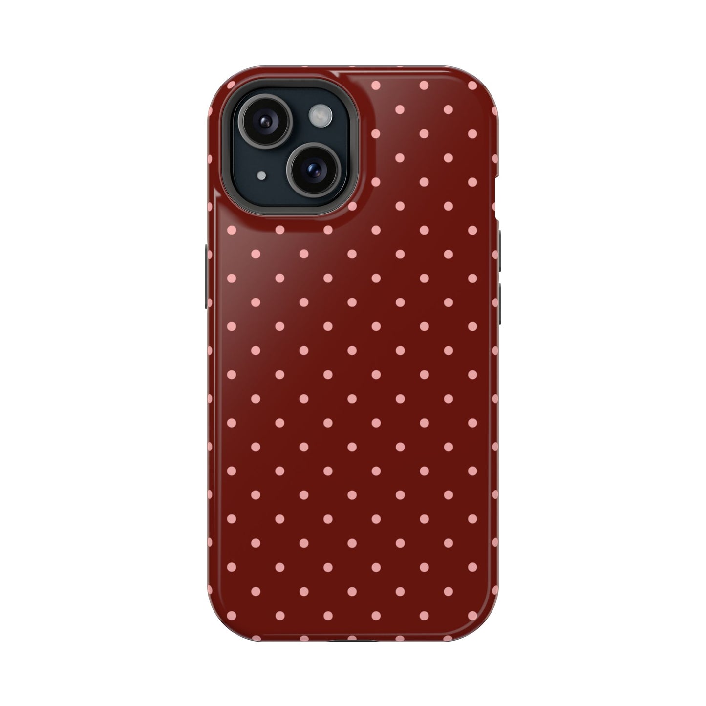 Maroon Mini Dots iPhone Case