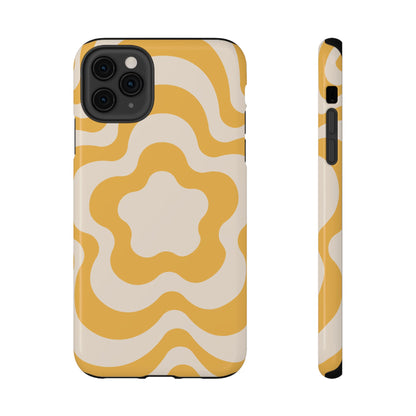 Yellow Retro Flower iPhone Case