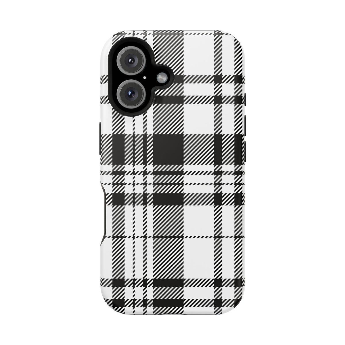 Black Plaid iPhone Case