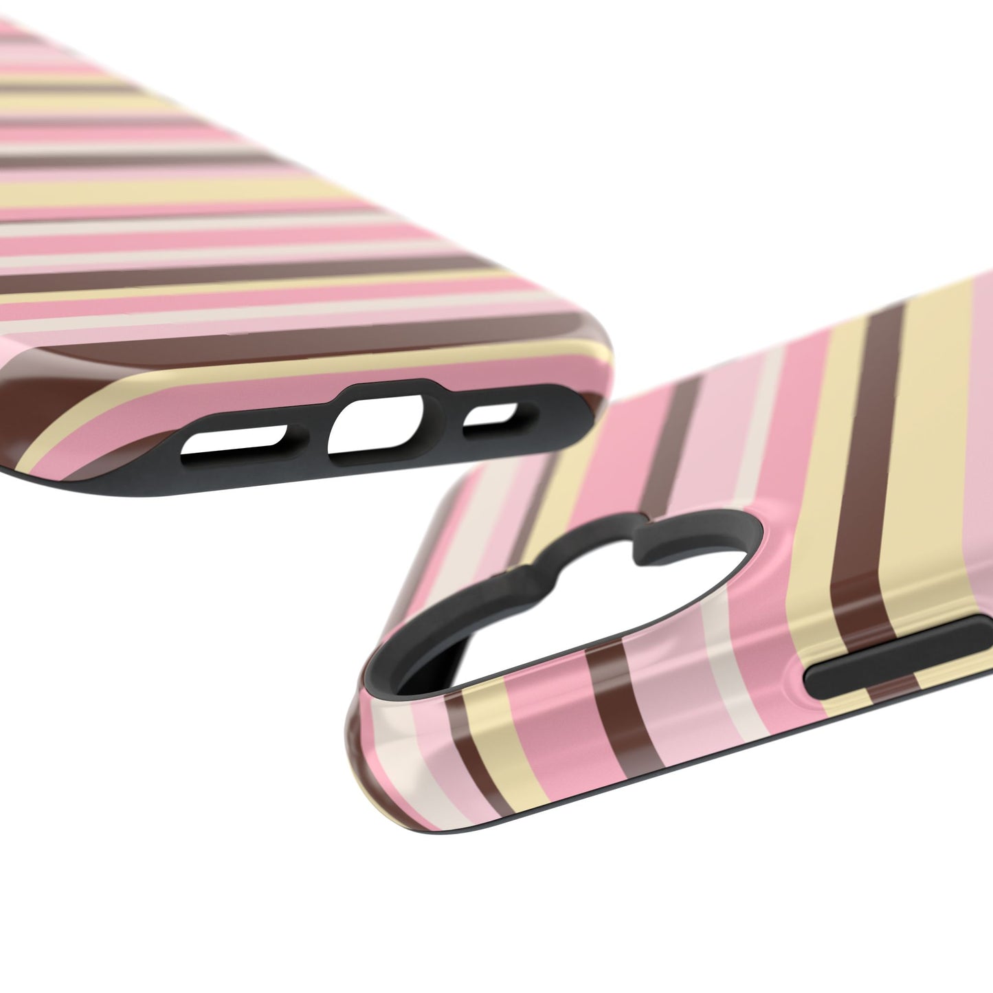 Sunday Latte Stripes iPhone Case