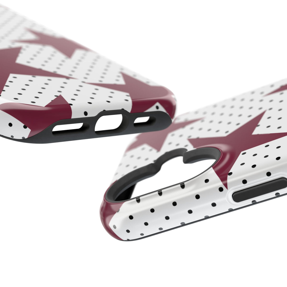 Burgundy Star iPhone Case