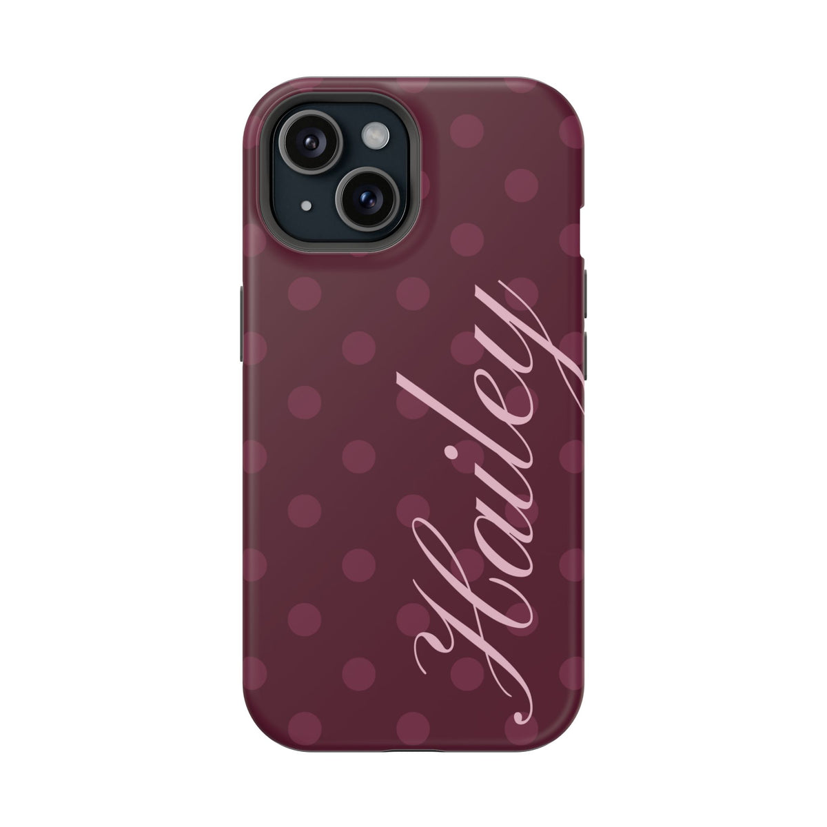 Custom Plum Polka Dots iPhone Case