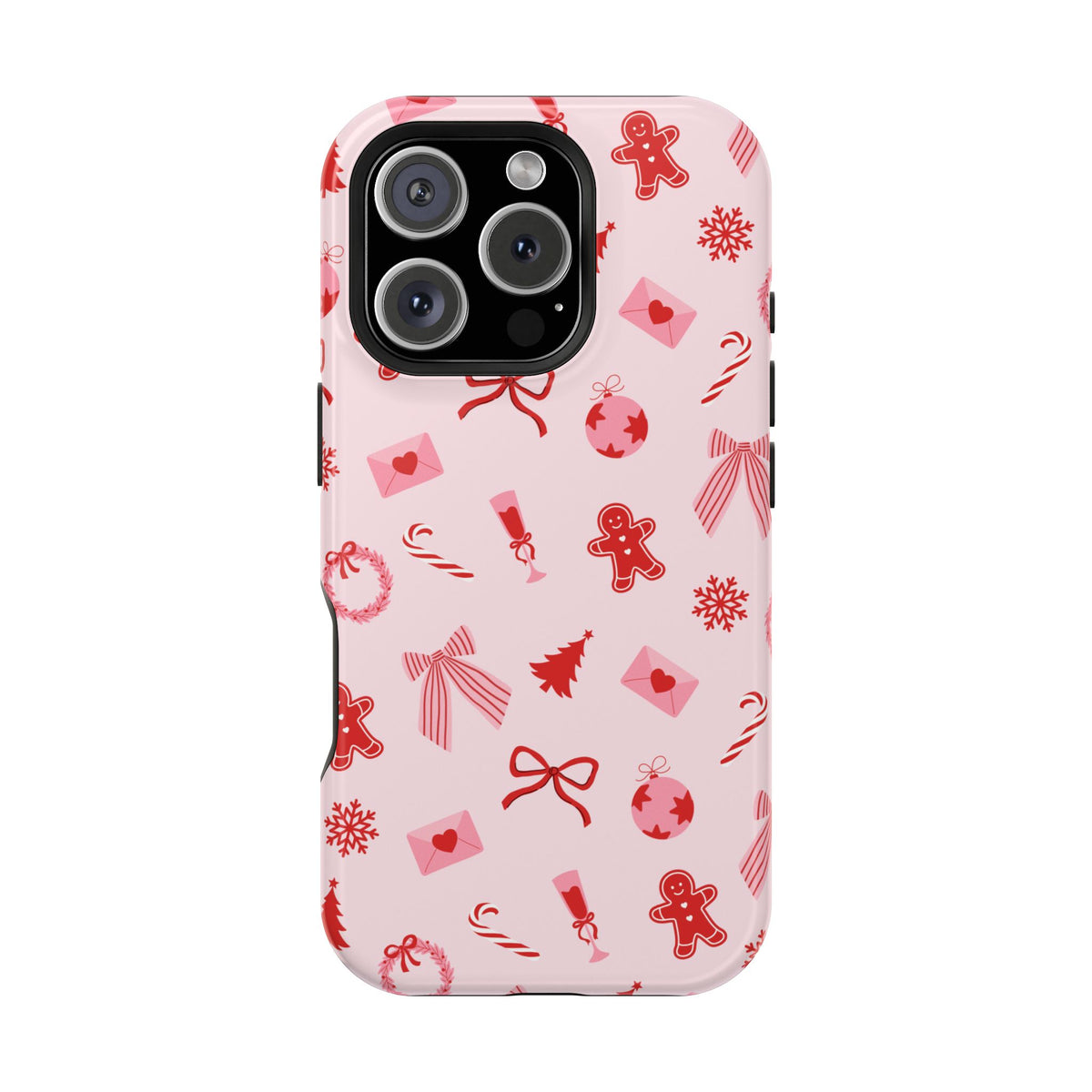Pink & Red Holiday iPhone Case