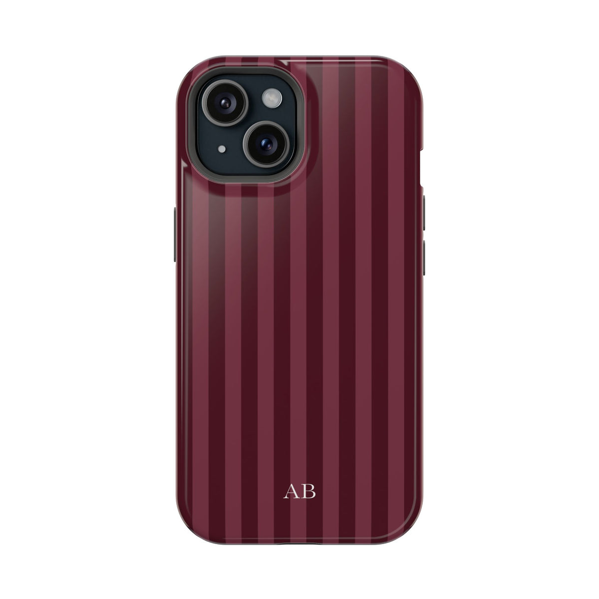 Custom Burgundy Stripes iPhone Case