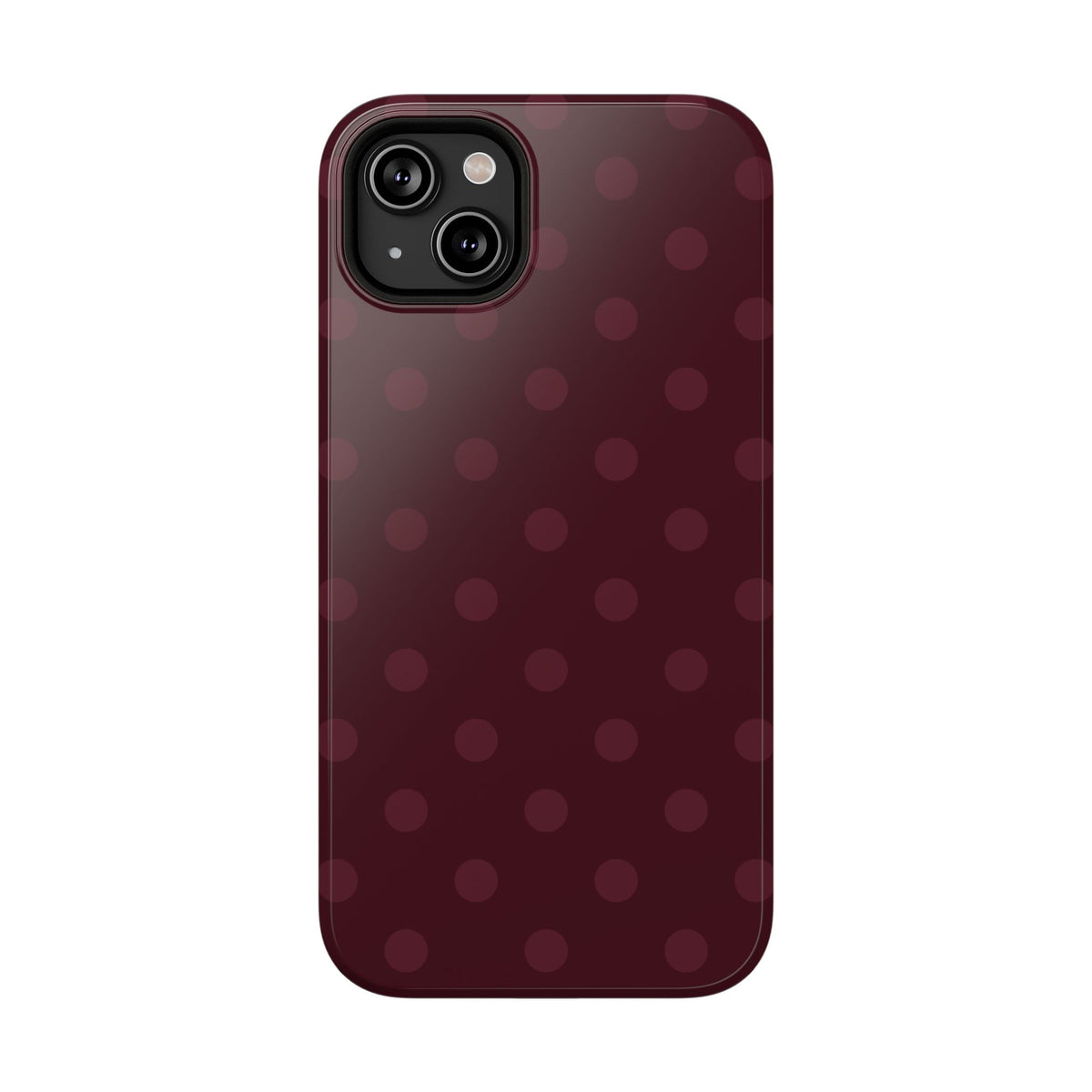 Burgundy Polka Dots iPhone Case