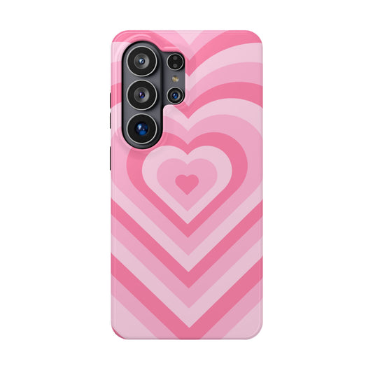 Pink Glowing Hearts Samsung Case