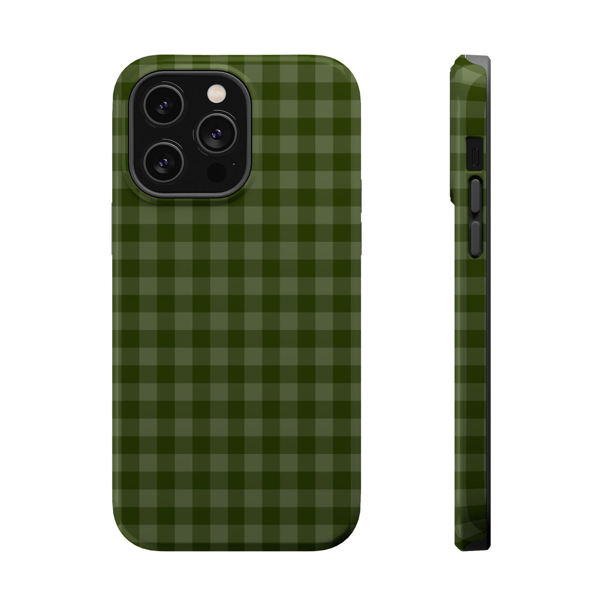 Green Gingham iPhone Case