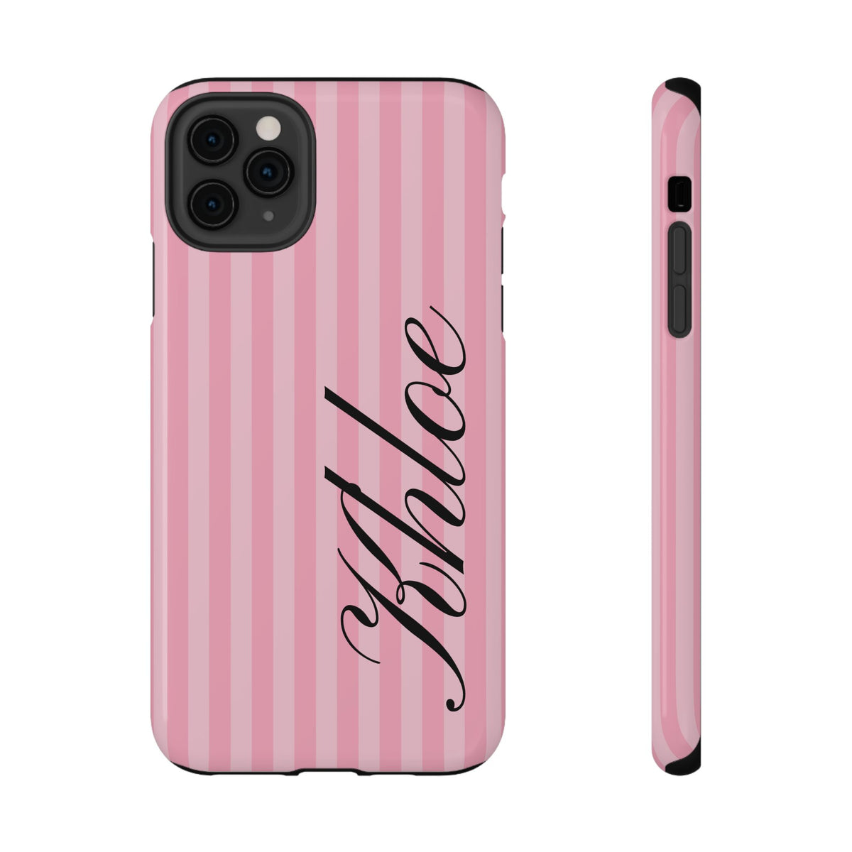Personalized Bubblegum Stripes iPhone Case