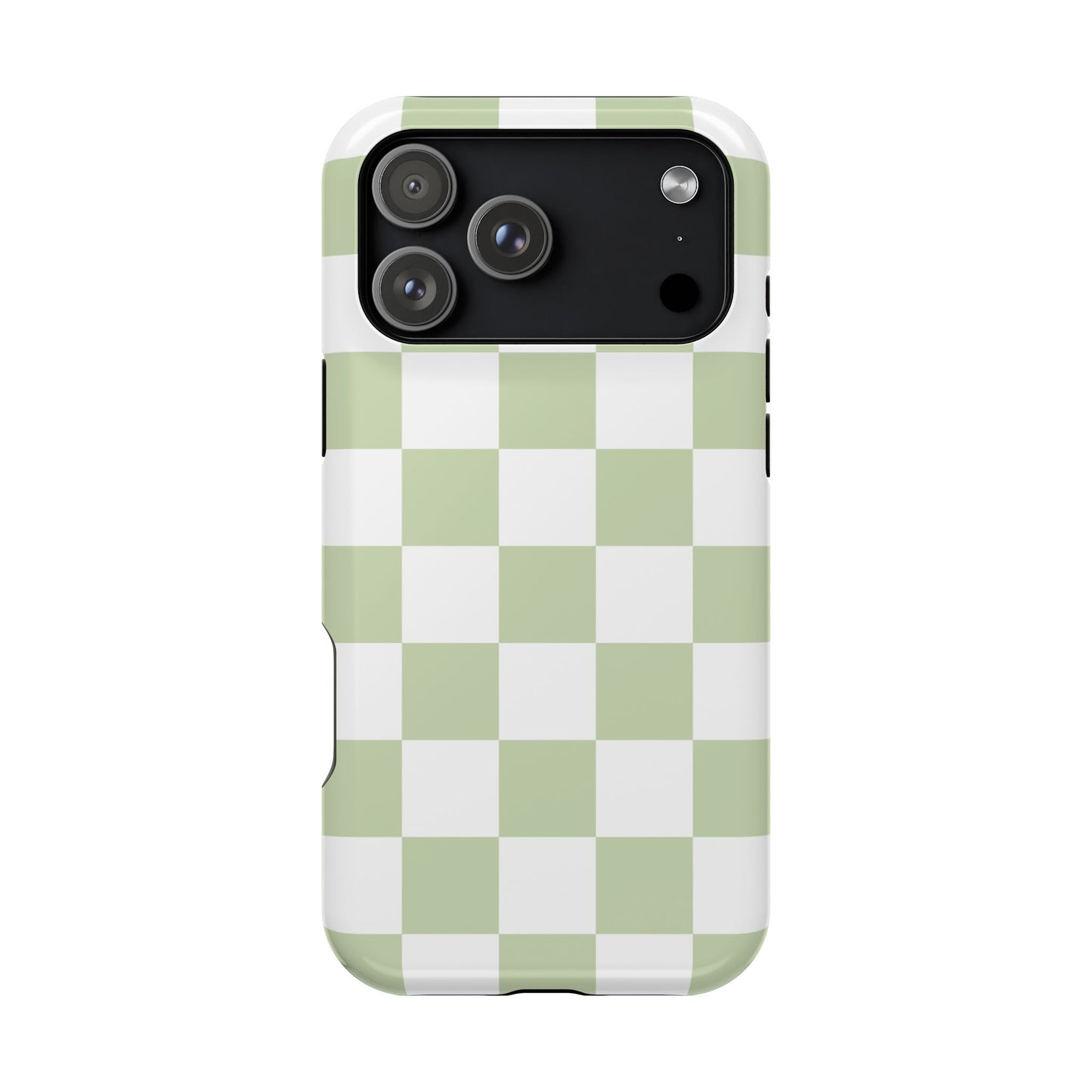 Pastel Green Checkered iPhone Case