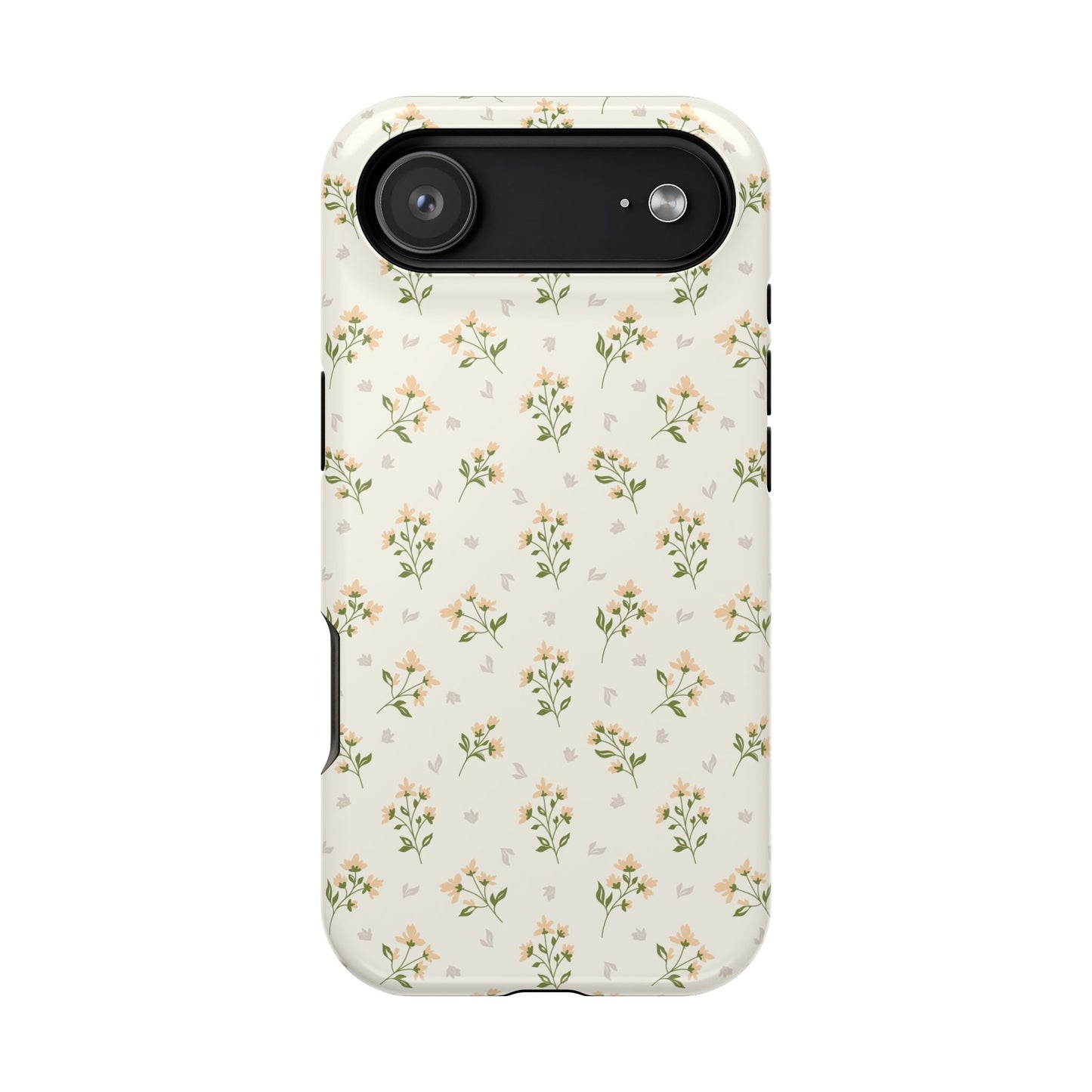 Orange Ditsy Flowers iPhone Case