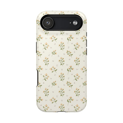 Orange Ditsy Flowers iPhone Case