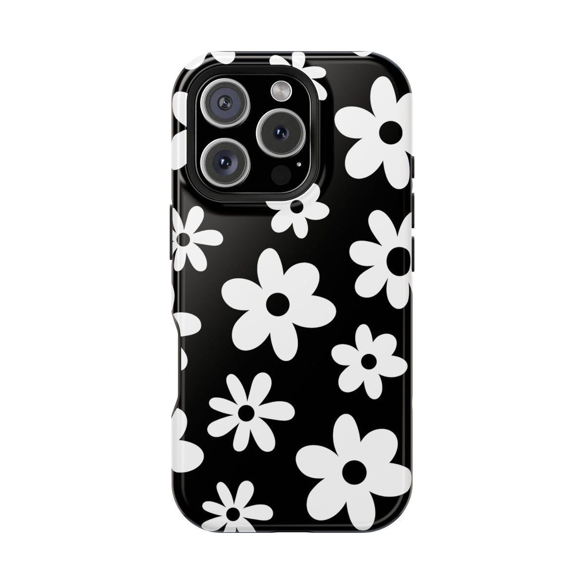 Black Flower Power iPhone Case