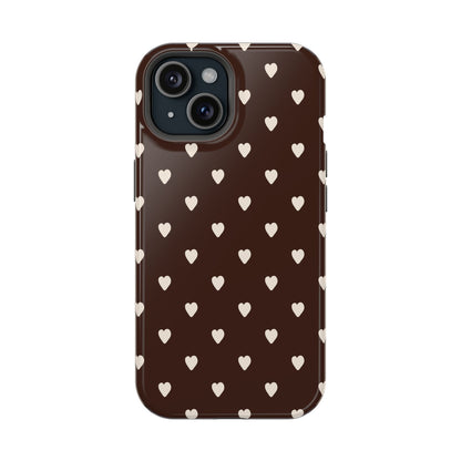 Mocha Hearts iPhone Case