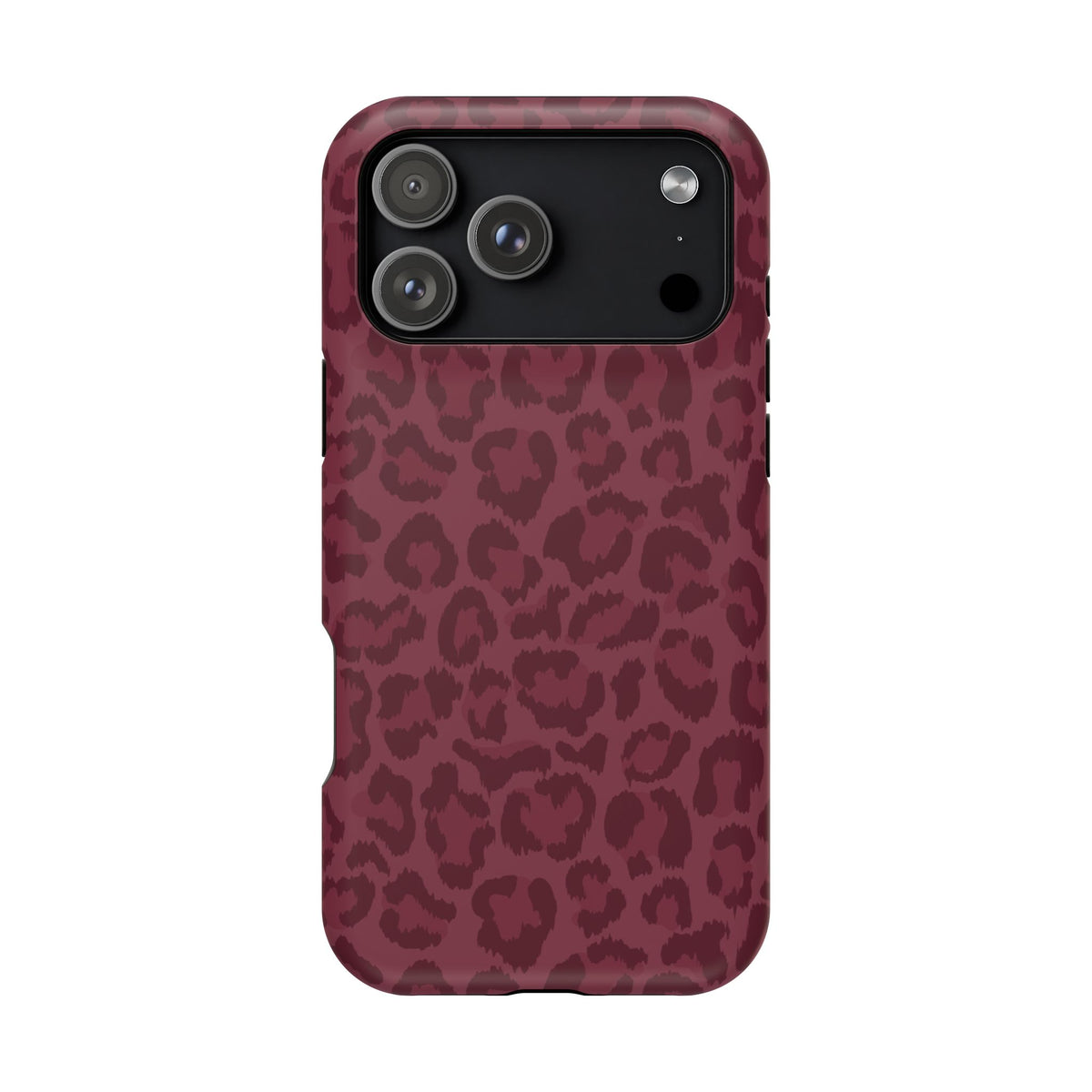 Burgundy Leopard iPhone Case