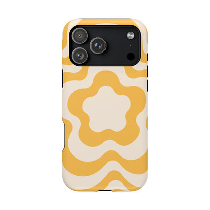Yellow Retro Flower iPhone Case