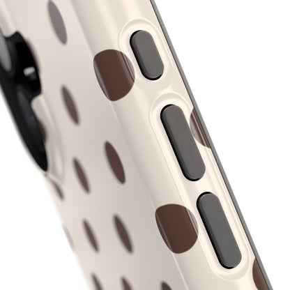 Brown Polka Dots iPhone Case