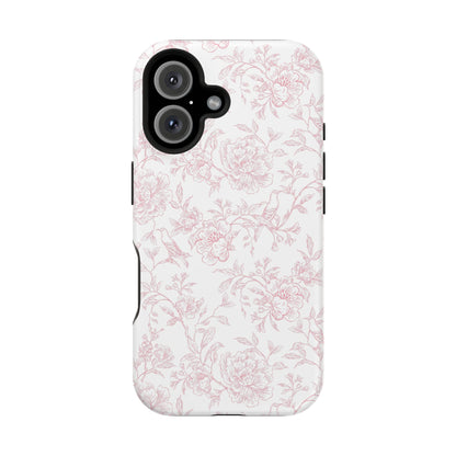 French Rosy Toile iPhone Case